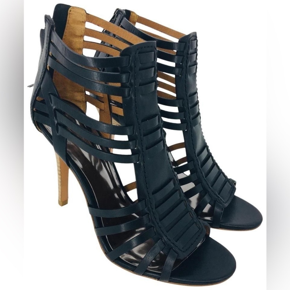 Coach Lucy Balck Gladiator Stilletto Heels Size 7B - Picture 2 of 16